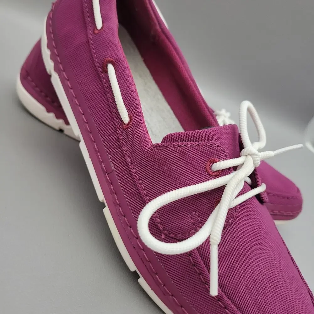 Clarks Cloudsteppers Step Maro Sand Boat Shoes Womens 8.5 Casual Sneakers Purple